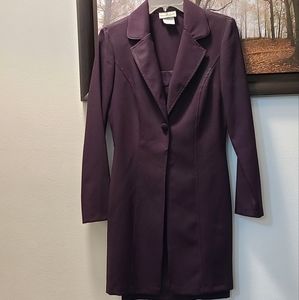 Women's office suit with spaghetti strap dress